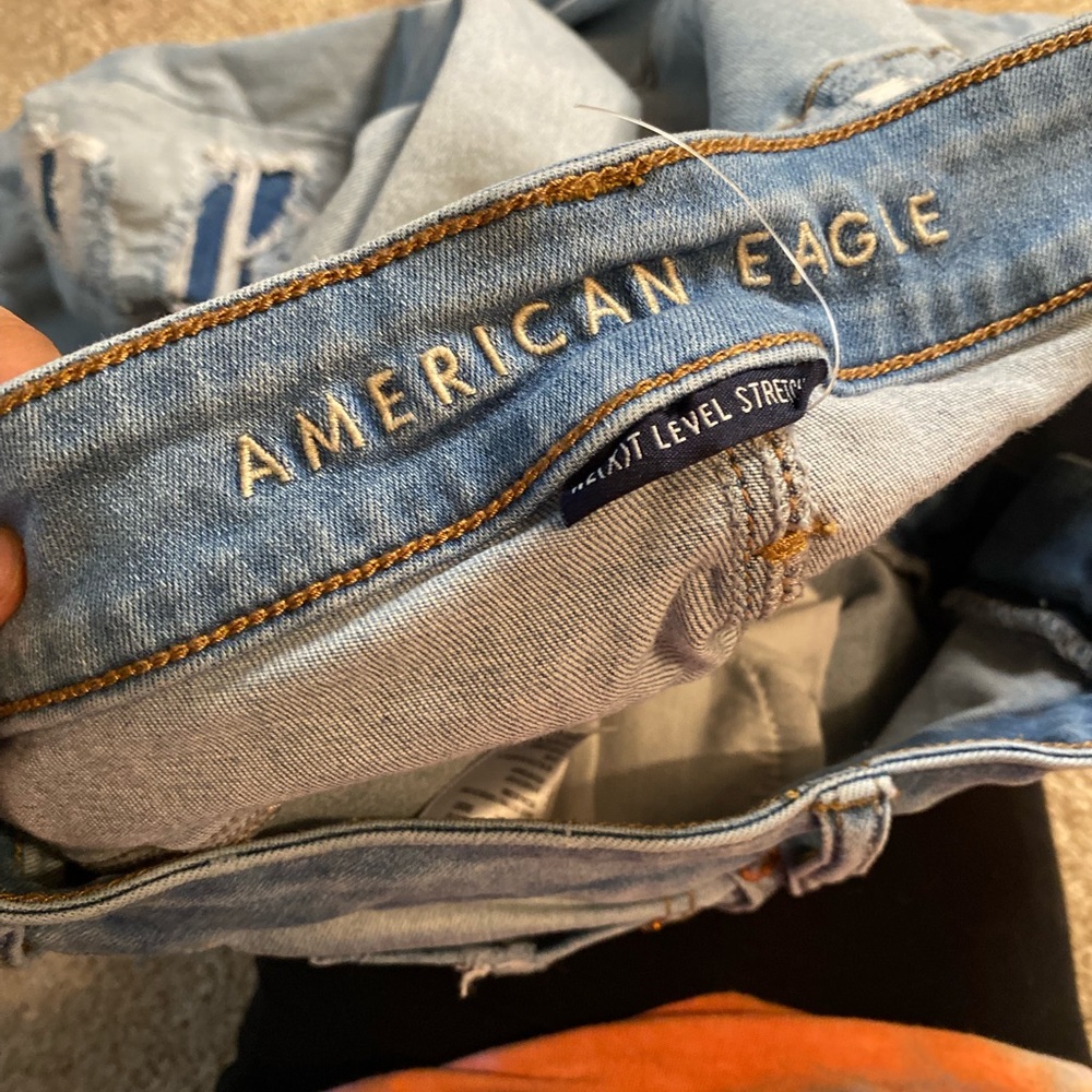 American Eagle Light Wash Ripped Jeans